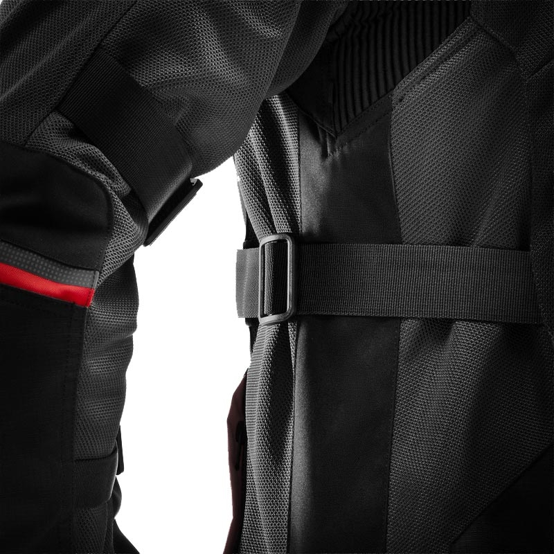 Rebelhorn Scandal 3 motociklistička jakna tamno sivo-crno-crvena