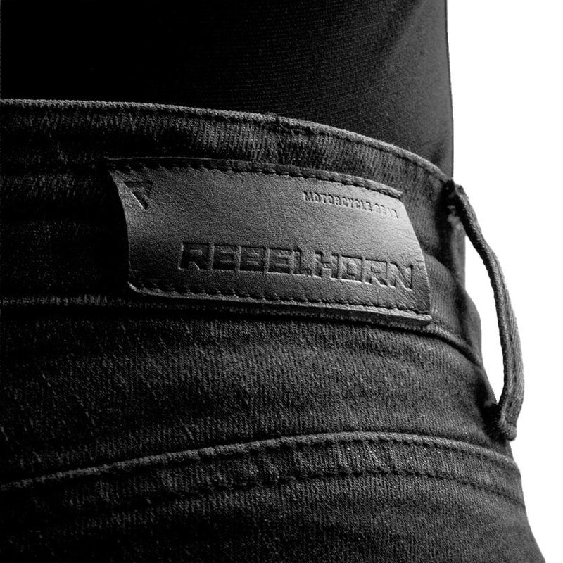 Ženske motociklističke traperice Rebelhorn Classic Monolayer, isprano crne