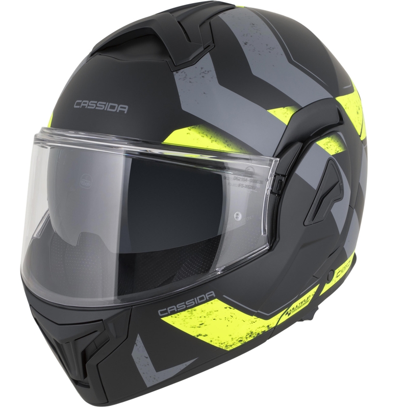 Cassida MultiFlip Korp preklopna motociklistička kaciga mat crno-fluo žuto-siva
