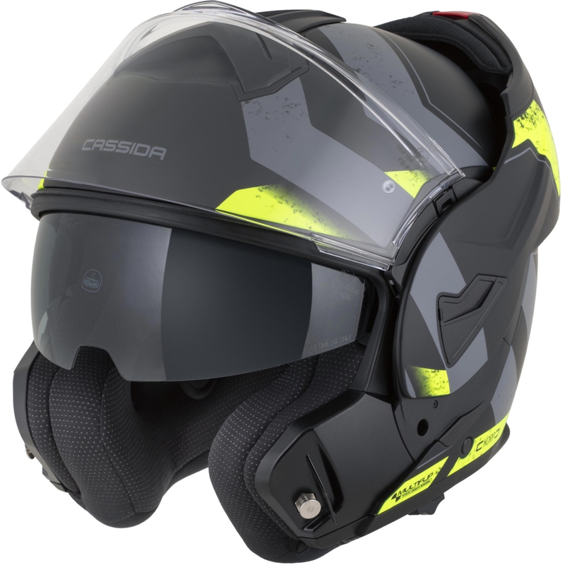 Cassida MultiFlip Korp preklopna motociklistička kaciga mat crno-fluo žuto-siva