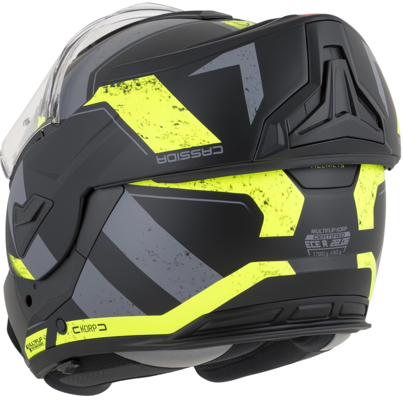 Cassida MultiFlip Korp preklopna motociklistička kaciga mat crno-fluo žuto-siva