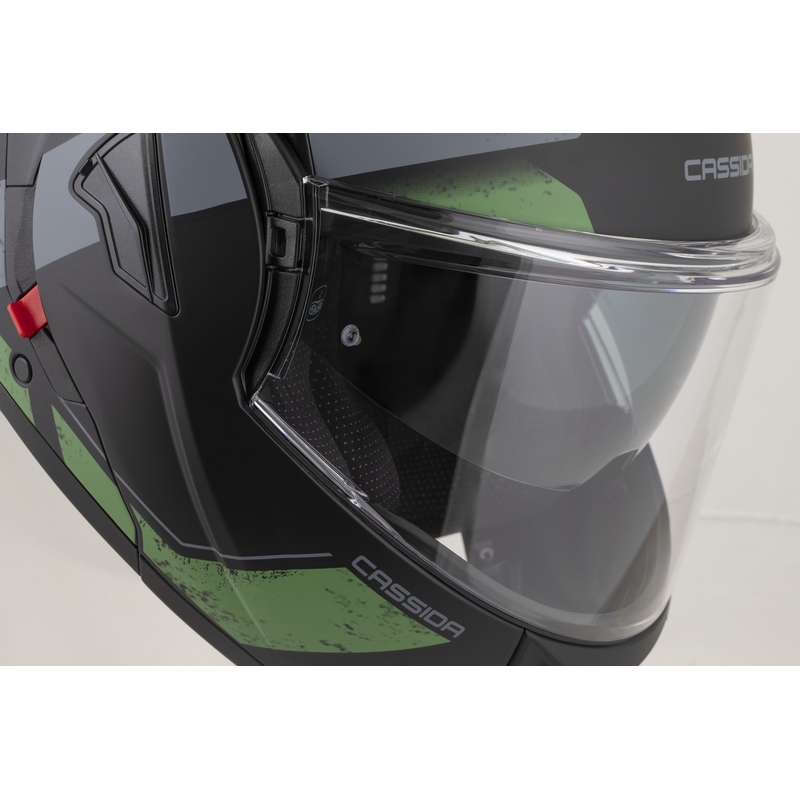 Cassida MultiFlip Korp preklopna motociklistička kaciga mat crno-zeleno-siva