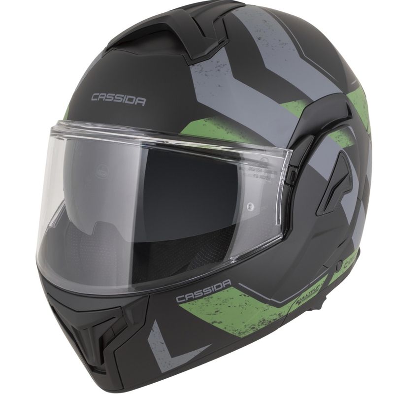Cassida MultiFlip Korp preklopna motociklistička kaciga mat crno-zeleno-siva