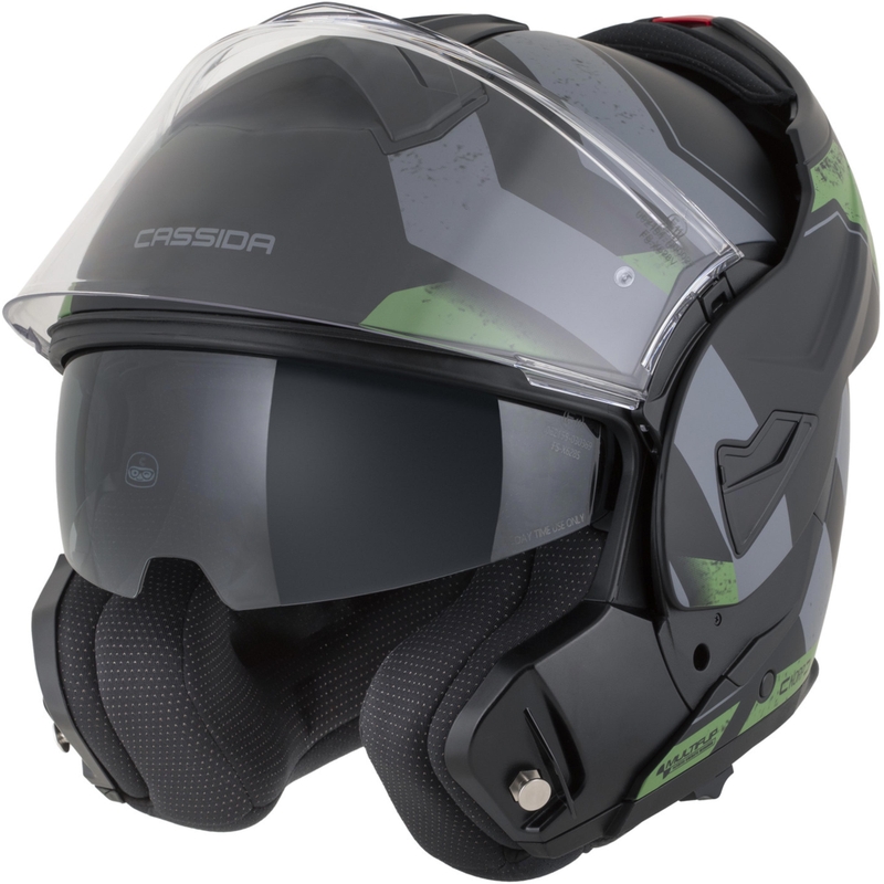 Cassida MultiFlip Korp preklopna motociklistička kaciga mat crno-zeleno-siva