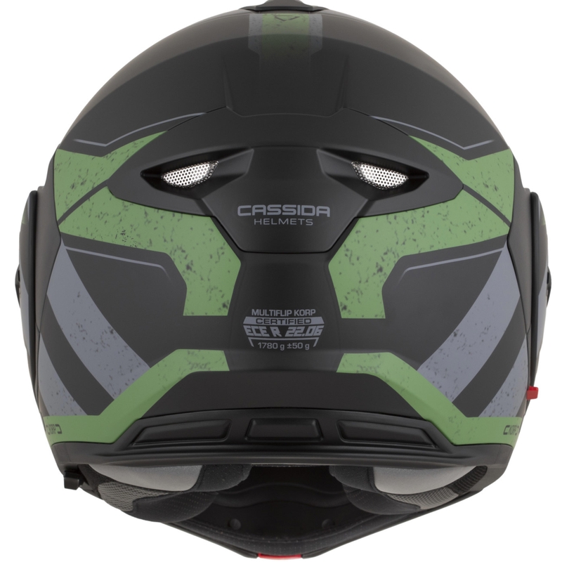 Cassida MultiFlip Korp preklopna motociklistička kaciga mat crno-zeleno-siva