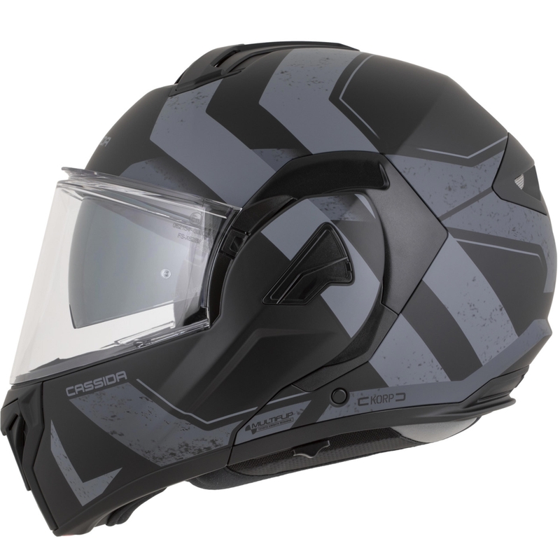 Cassida MultiFlip Korp preklopna motociklistička kaciga mat crno-tamno-siva