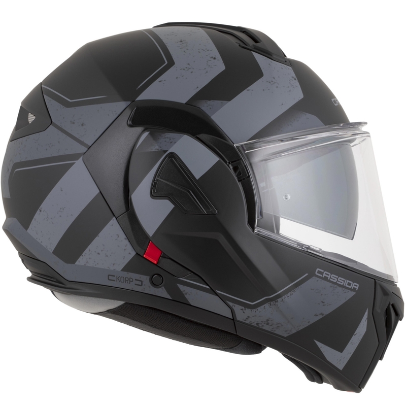 Cassida MultiFlip Korp preklopna motociklistička kaciga mat crno-tamno-siva