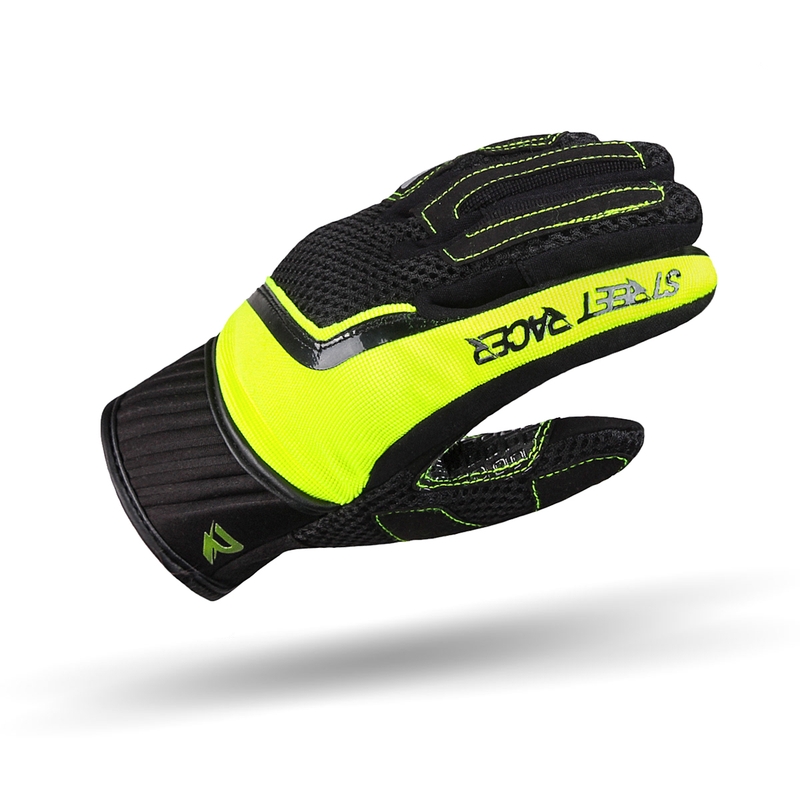 Rukavice za motocikle Street Racer Stunt crno-fluo žute