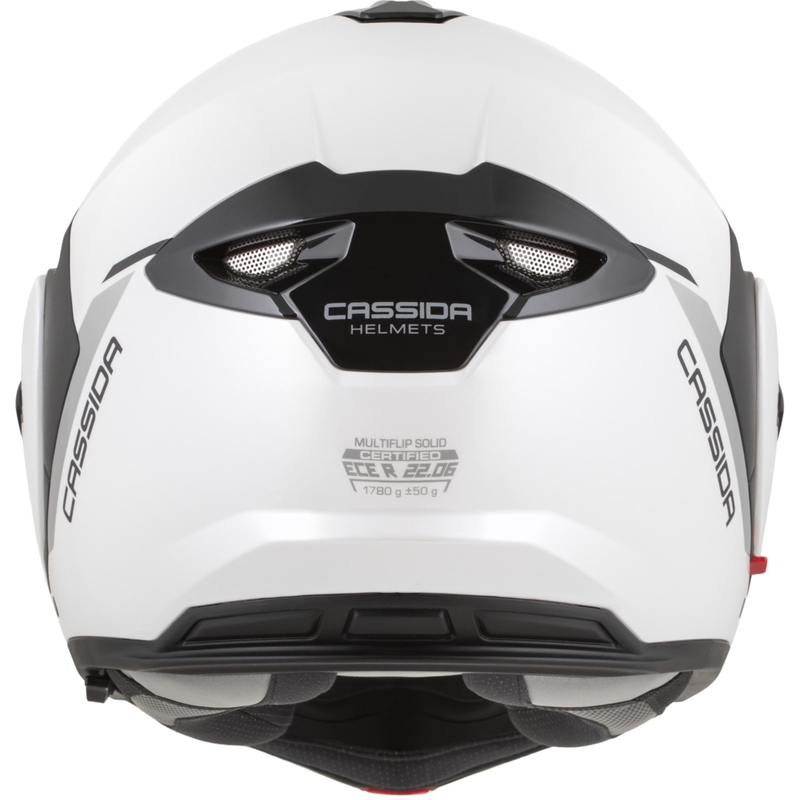 Cassida MultiFlip Solid preklopna motociklistička kaciga biserno bijelo-crna