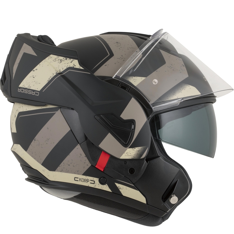 Cassida MultiFlip Korp preklopna motociklistička kaciga mat crna-pješčano-kaki