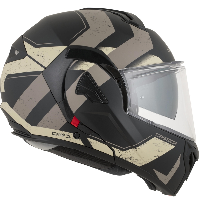 Cassida MultiFlip Korp preklopna motociklistička kaciga mat crna-pješčano-kaki