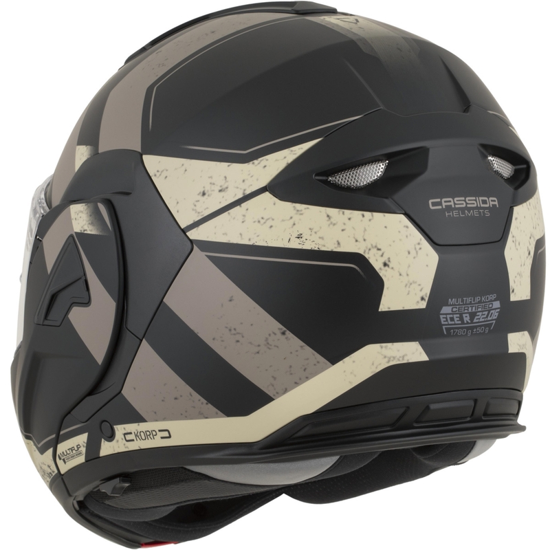 Cassida MultiFlip Korp preklopna motociklistička kaciga mat crna-pješčano-kaki