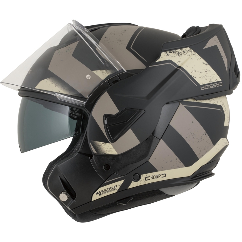 Cassida MultiFlip Korp preklopna motociklistička kaciga mat crna-pješčano-kaki