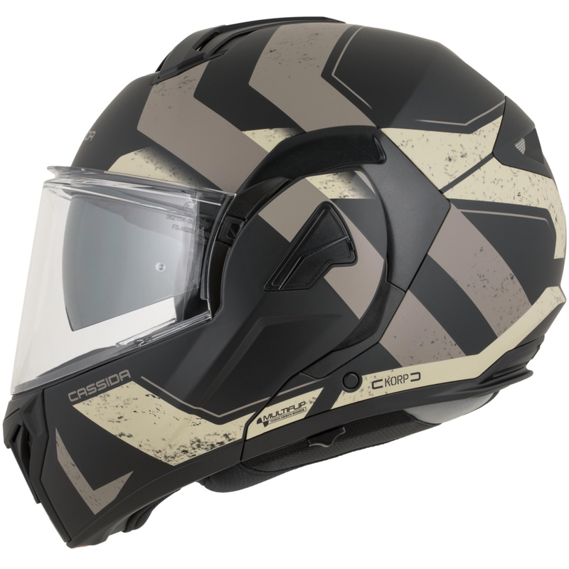 Cassida MultiFlip Korp preklopna motociklistička kaciga mat crna-pješčano-kaki