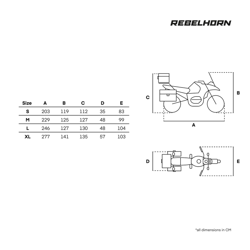 Rebelhorn Shelter prekrivač za motocikl s prostorom za prtljažnik, crno-srebrni
