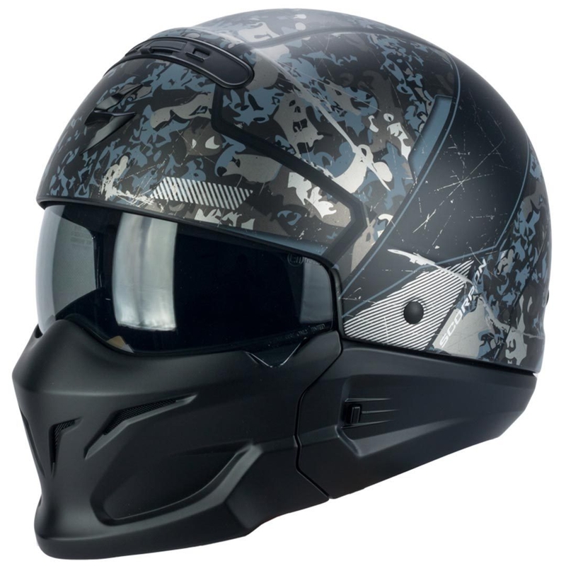 Motoristička kaciga Scorpion EXO-Combat Opex crno-srebrna rasprodaja