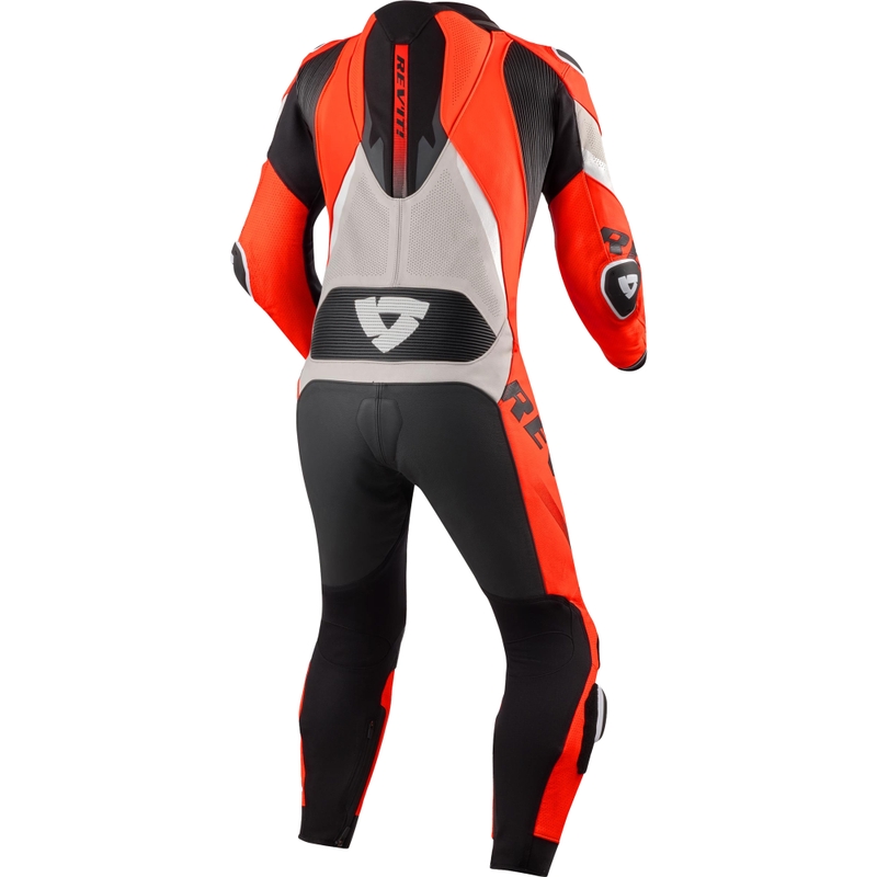 Revit One Piece Hyperspeed 3 motociklističko odijelo svijetlosivo-fluo crveno