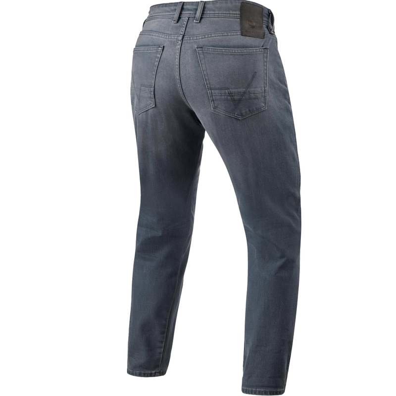 Revit Keegan Tapered Extra Crop motociklističke traperice isprane srednje sive boje