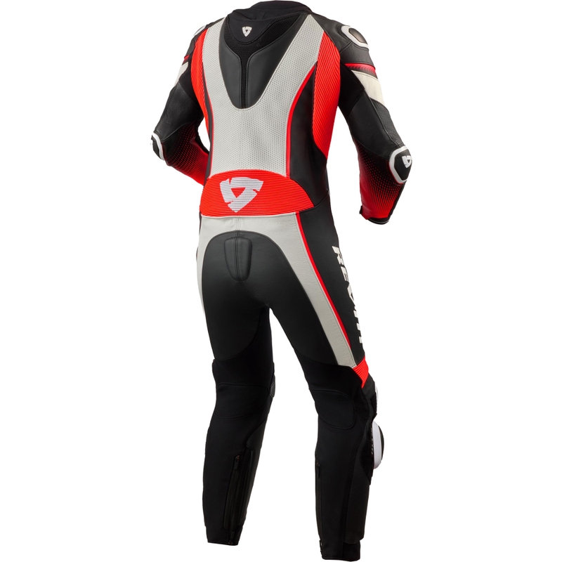 Žensko motociklističko odijelo Revit Xena 4 bijelo-fluo crveno