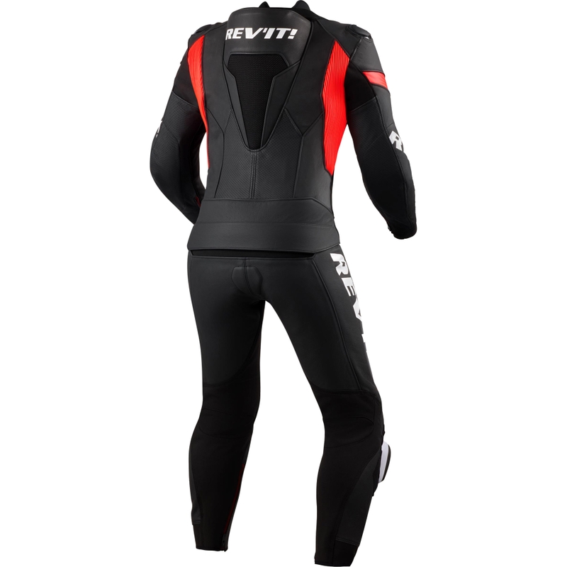 Revit Argon 3 dvodijelno motociklističko odijelo crno-fluo crveno