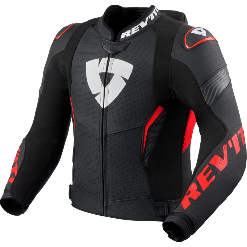 Revit Argon 3 PRO motociklistička kožna jakna crno-fluo crvena