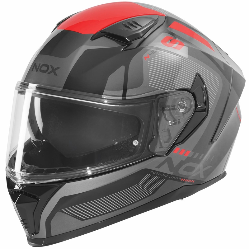 Integralna motociklistička kaciga NOX N402 Mentor crno-crvena