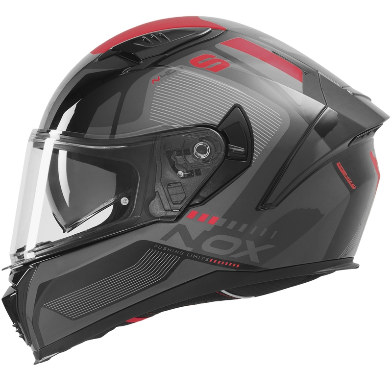 Integralna motociklistička kaciga NOX N402 Mentor crno-crvena
