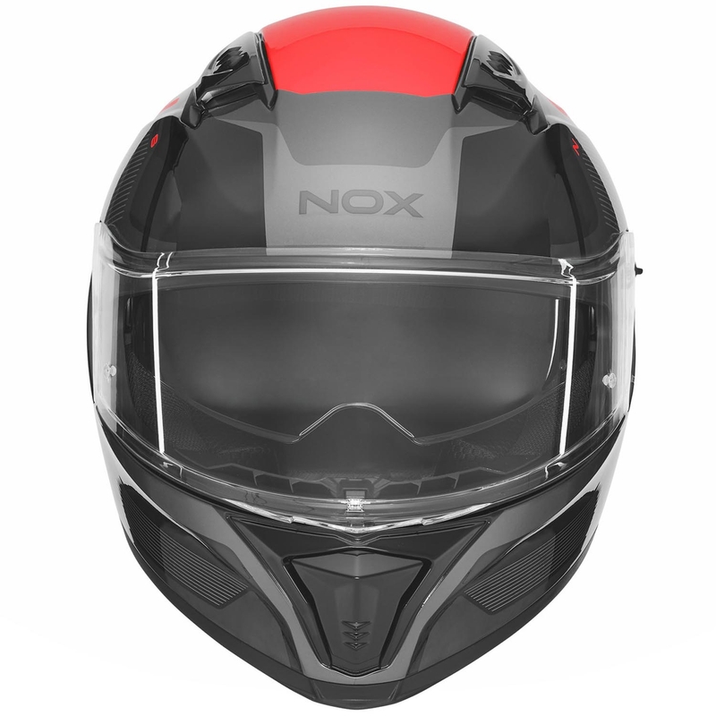 Integralna motociklistička kaciga NOX N402 Mentor crno-crvena