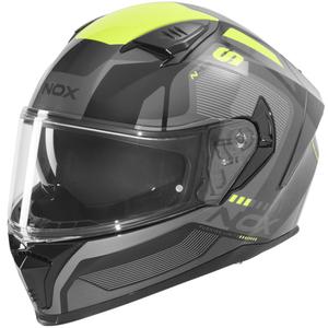 Integralna motociklistička kaciga NOX N402 Mentor crno-fluo žuta