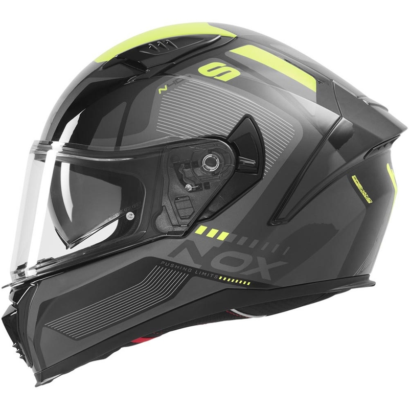 Integralna motociklistička kaciga NOX N402 Mentor crno-fluo žuta