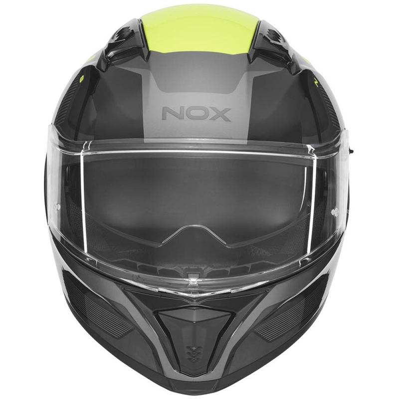 Integralna motociklistička kaciga NOX N402 Mentor crno-fluo žuta