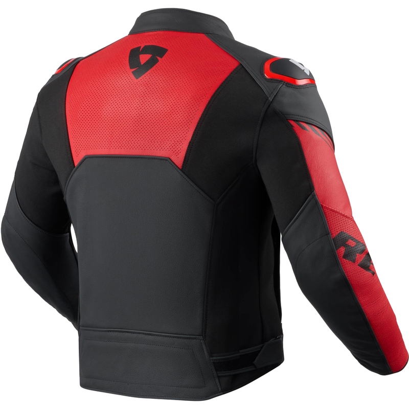 Revit Argon 3 crno-fluo crvena kožna motociklistička jakna