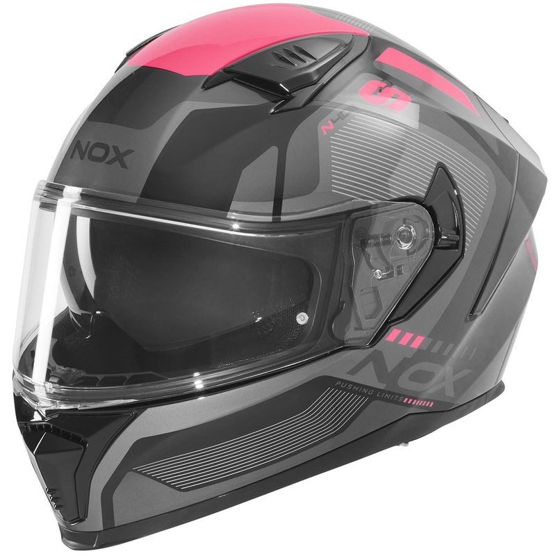 Integralna motociklistička kaciga NOX N402 Mentor crno-roza