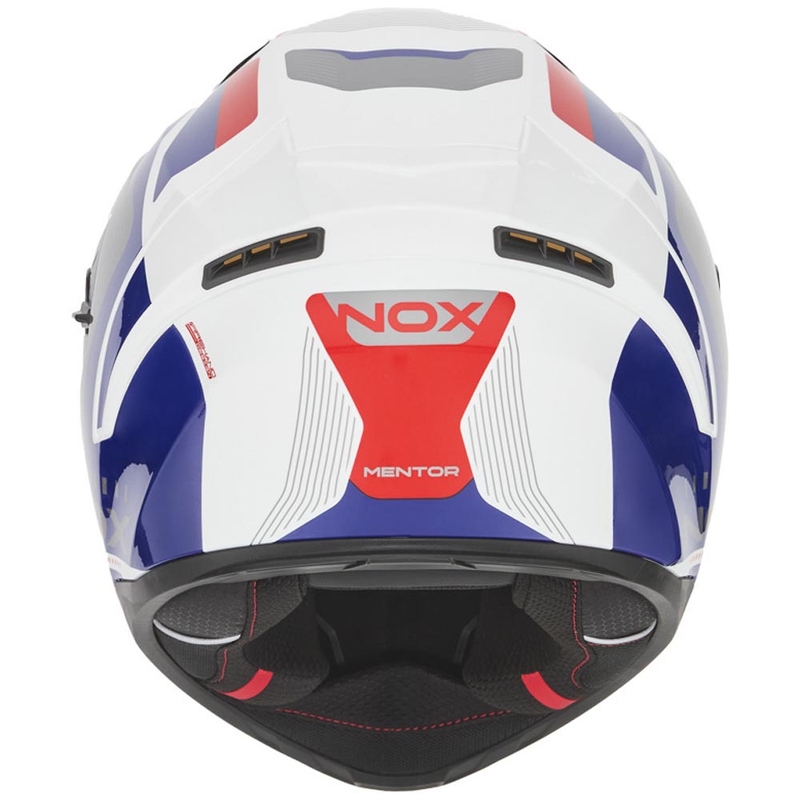 Integralna motociklistička kaciga NOX N402 Mentor bijelo-plavo-crvena
