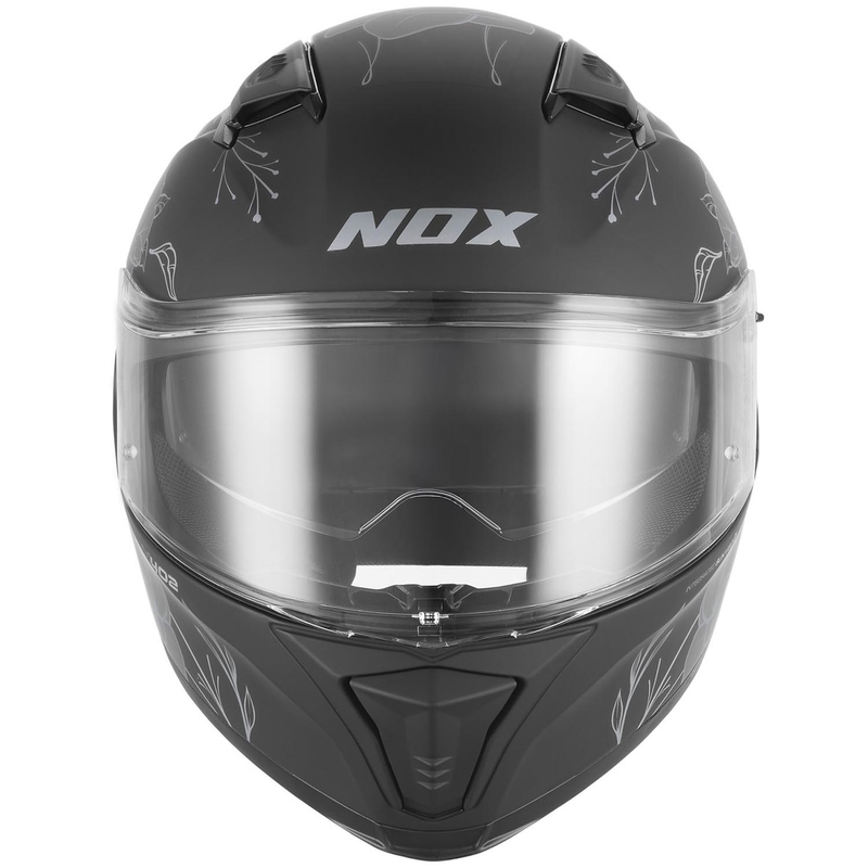 Integralna motociklistička kaciga NOX N402 Spring mat crno-srebrna