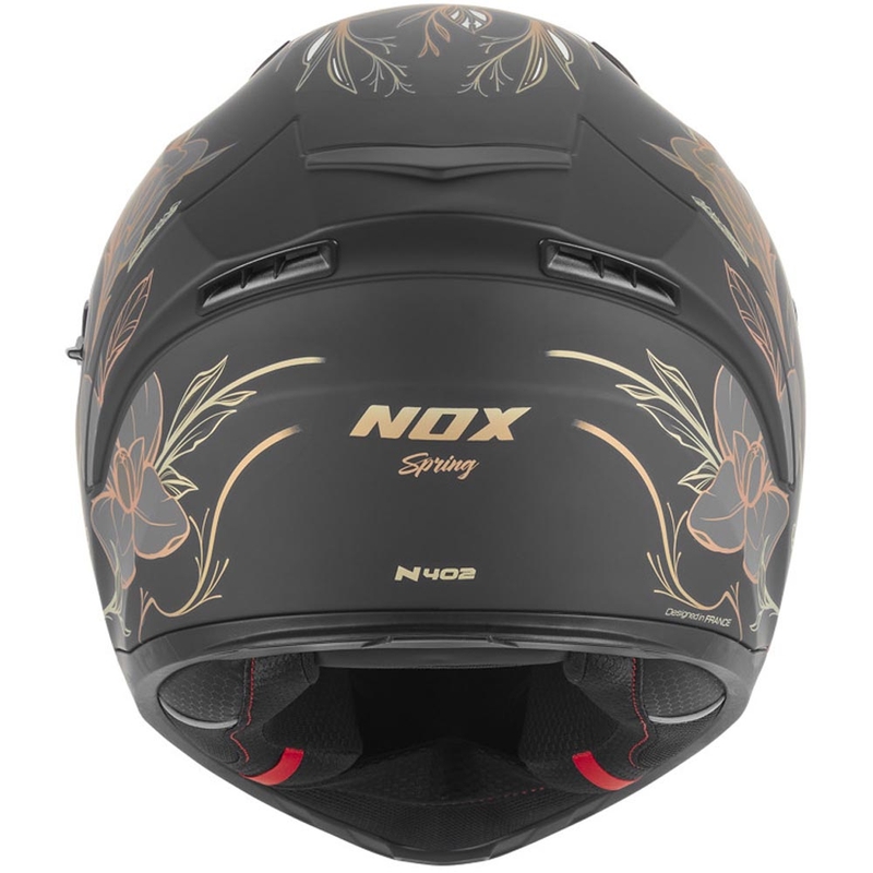 Integralna motociklistička kaciga NOX N402 Spring mat crno-zlatna
