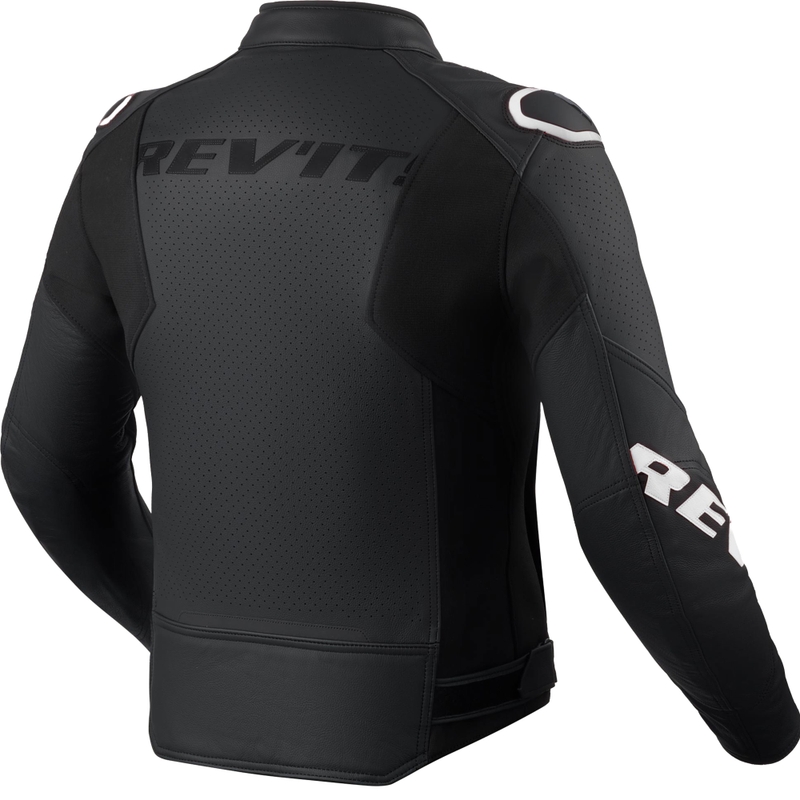 Revit Quadratic motociklistička kožna jakna crno-bijela