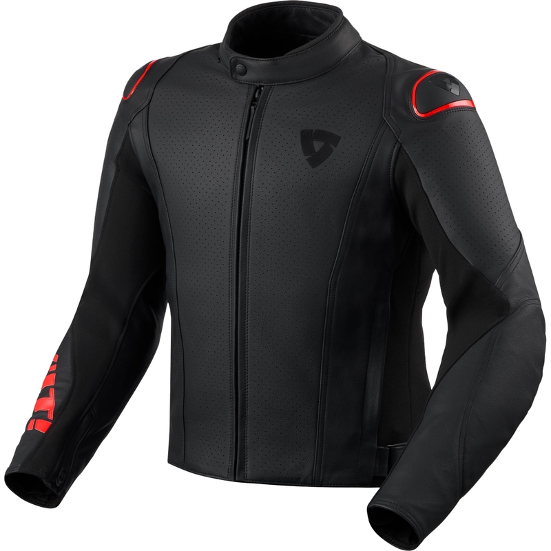Revit Quadratic motociklistička kožna jakna crno-fluo crvena