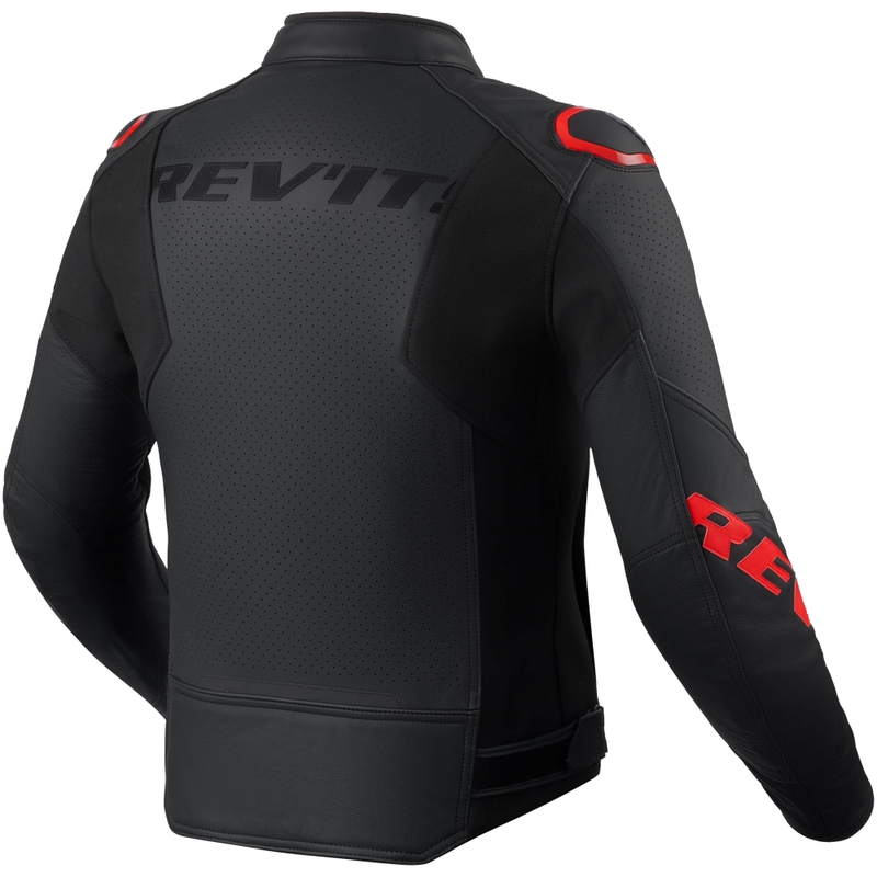 Revit Quadratic motociklistička kožna jakna crno-fluo crvena