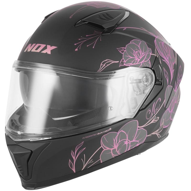 Integralna motociklistička kaciga NOX N402 Spring mat crno-roza