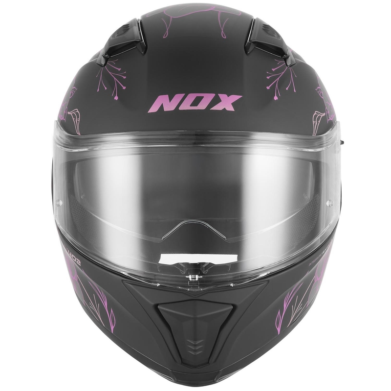 Integralna motociklistička kaciga NOX N402 Spring mat crno-roza
