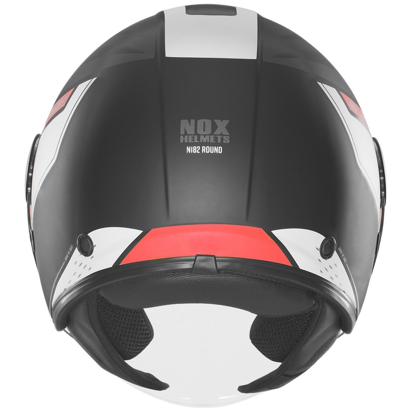 Otvorena motociklistička kaciga NOX N182 Okrugla mat crno-crvena