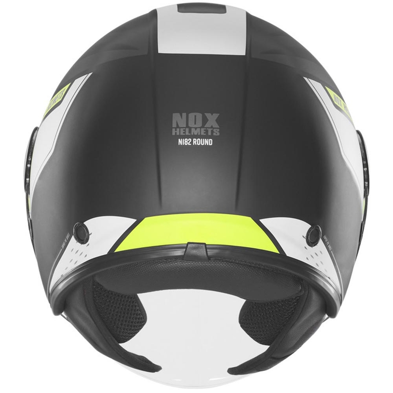 Otvorena motociklistička kaciga NOX N182 Okrugla mat crno-fluo žuta