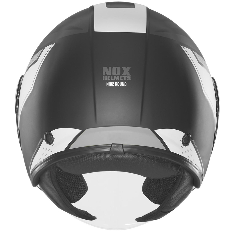 Otvorena motociklistička kaciga NOX N182 Okrugla mat crno-srebrna