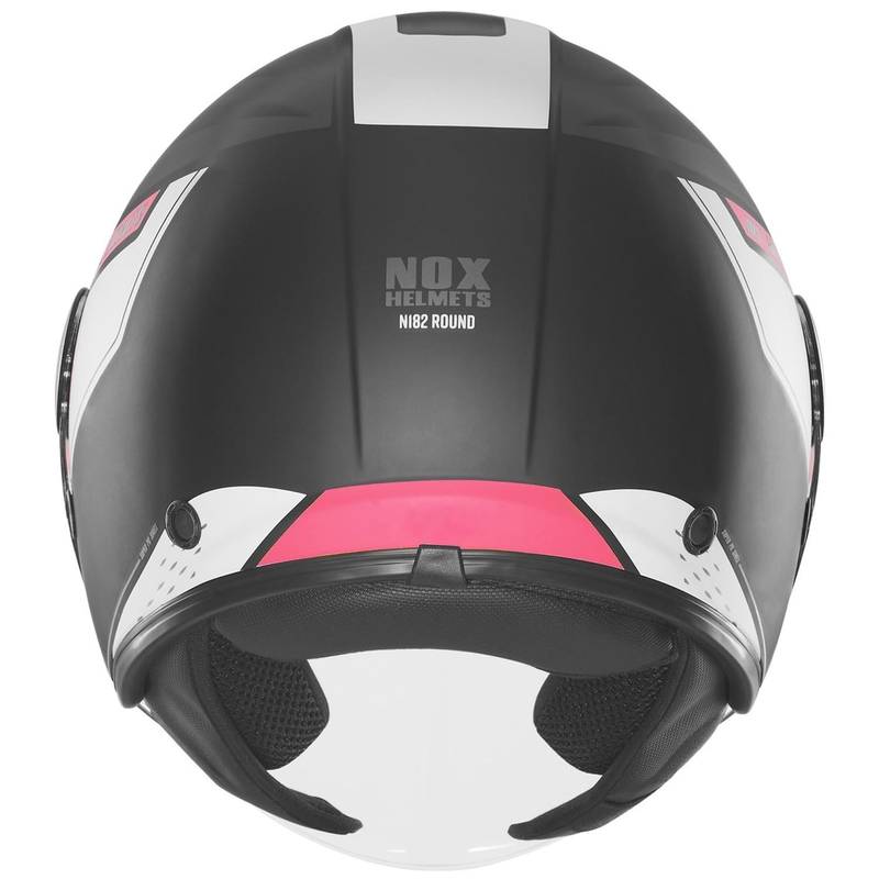 Otvorena motociklistička kaciga NOX N182 Okrugla mat crno-roza