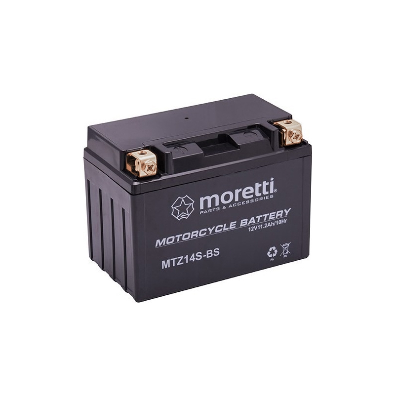 Konvencionalni akumulator za motocikle Moretti MTZ14-BS, 12V 11Ah