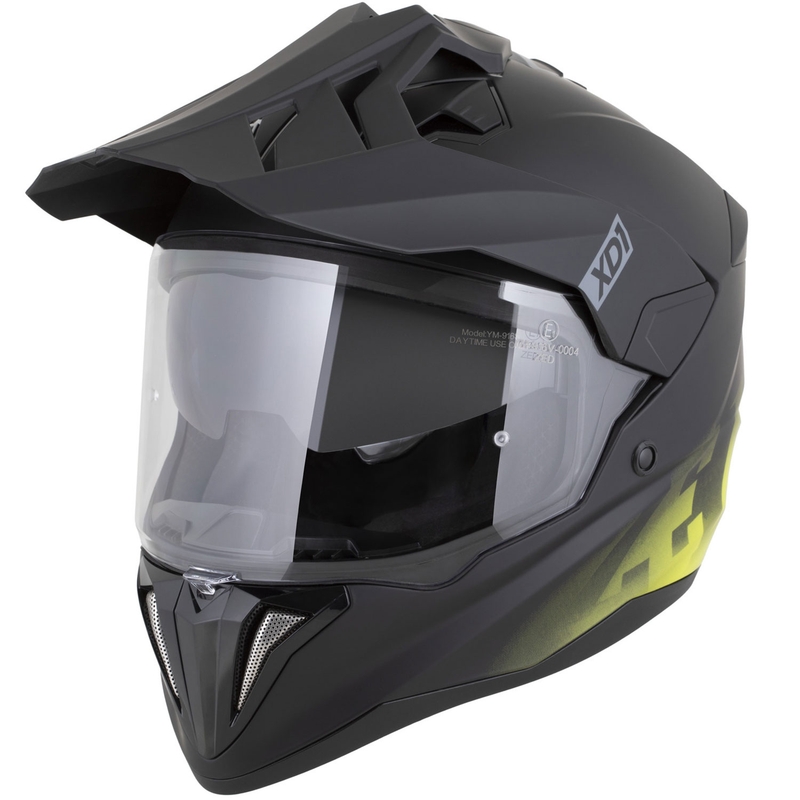 Enduro motociklistička kaciga ZED XD1 mat crno-fluo žuta
