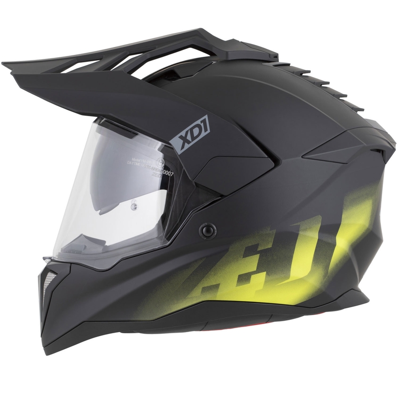 Enduro motociklistička kaciga ZED XD1 mat crno-fluo žuta