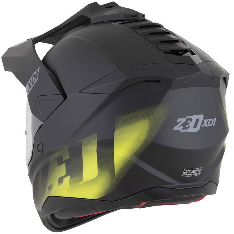 Enduro motociklistička kaciga ZED XD1 mat crno-fluo žuta