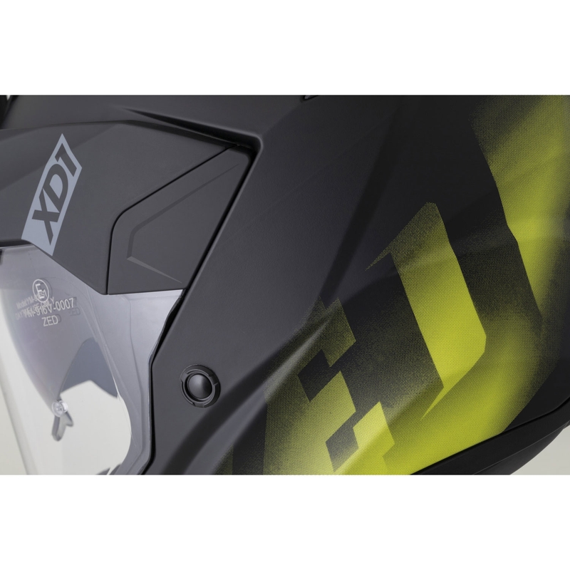 Enduro motociklistička kaciga ZED XD1 mat crno-fluo žuta